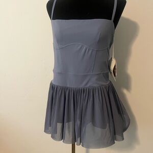 Chic Blue Peplum Dress